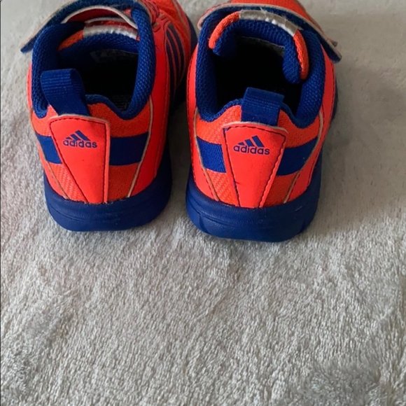 Adidas Baby Boys Orange Mesh Round Toe Running Sneakers Shoes Size 7 - Picture 3 of 4